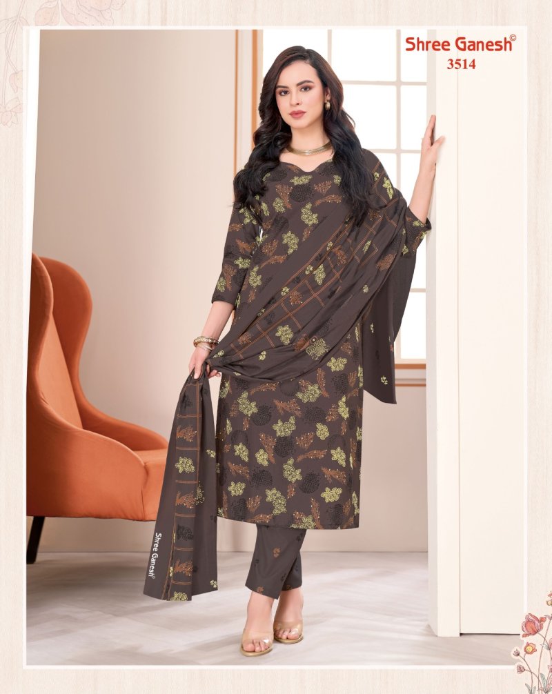 Samiyra Vol 25 By Shree Ganesh Cotton Printed Dress Material 